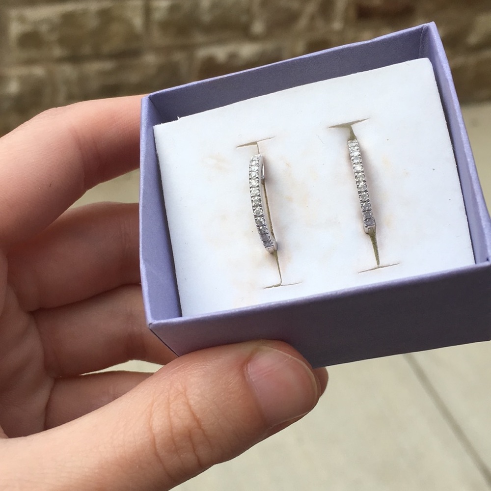 Diamond Huggie Earrings